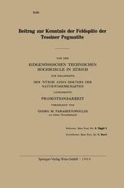 Cover von Beitrag zur Kenntnis der Feldspäte der Tessiner Pegmatite