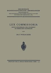 Cover von Lex Commissoria