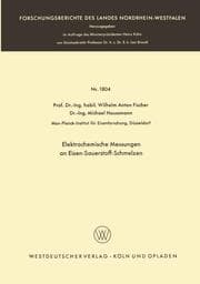Cover von Elektrochemische Messungen an Eisen-Sauerstoff-Schmelzen