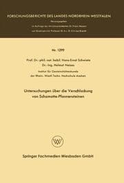 Cover von Untersuchungen über die Verschlackung von Schamotte-Pfannensteinen