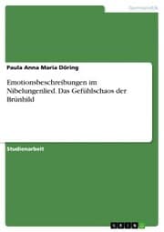Cover von Emotionsbeschreibungen im Nibelungenlied. Das Gefühlschaos der Brünhild