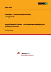 Cover von Die Finanzierung und das Kapitalgeber-Management von Sozialunternehmen
