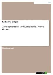 Cover von Zeitungsvertrieb und Kartellrecht. Presse Grosso