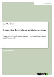 Cover von Integrative Beschulung in Niedersachsen