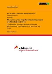 Cover von Maoismus und Sowjetkommunismus in der westdeutschen Linken