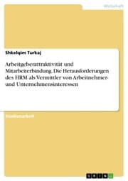 Cover von Arbeitgeberattraktivität und Mitarbeiterbindung. Die Herausforderungen des HRM als Vermittler von Arbeitnehmer- und Unternehmensinteressen