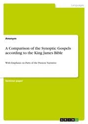 Cover von A Comparison of the Synoptic Gospels according to the King James Bible