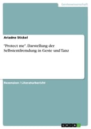 Cover von 'Protect me'. Darstellung der Selbstentfremdung in Geste und Tanz