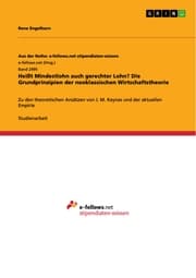 Cover von Heißt Mindestlohn auch gerechter Lohn? Die Grundprinzipien der neoklassischen Wirtschaftstheorie