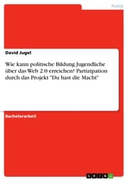 Cover von Wie kann politische Bildung Jugendliche über das Web 2.0 erreichen? Partizipation durch das Projekt 'Du hast die Macht'