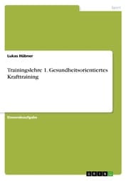 Cover von Trainingslehre 1. Gesundheitsorientiertes Krafttraining