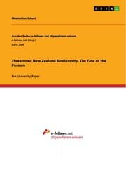 Cover von Threatened New Zealand Biodiversity. The Fate of the Possum