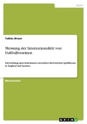 Cover von Messung der Internationalität von Fußballvereinen