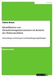 Cover von Identifikation von Dienstleistungsinnovationen im Kontext der Elektromobilität