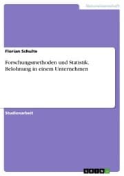 Cover von Forschungsmethoden und Statistik. Belohnung in einem Unternehmen
