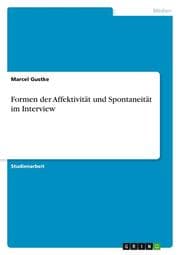 Cover von Formen der Affektivität und Spontaneität im Interview