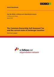 Cover von The Common-Ownership Self-Assessed Tax and the current state of Harberger taxation