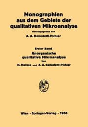 Cover von Anorganische Qualitative Mikroanalyse