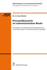 Cover von Prozessökonomie im schweizerischen Recht