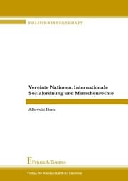 Cover von Vereinte Nationen, Internationale Sozialordnung und Menschenrechte