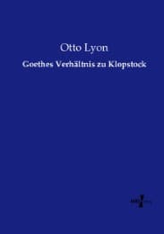 Cover von Goethes Verhältnis zu Klopstock