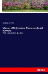Cover von Memoir of Sir Benjamin Thompson, Count Rumford