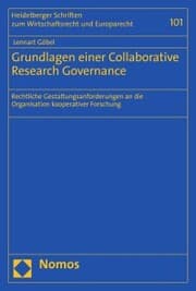 Cover von Grundlagen einer Collaborative Research Governance
