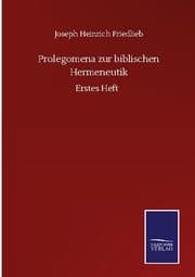 Cover von Prolegomena zur biblischen Hermeneutik