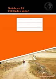 Cover von Notizbuch A5 200 Seiten kariert (Hardcover Orange)