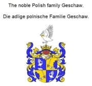 Cover von The noble Polish family Geschaw. Die adlige polnische Familie Geschaw.