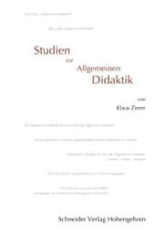 Cover von Studien zur Allgemeinen Didaktik