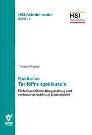 Cover von Exklusive Tariföffnungsklauseln