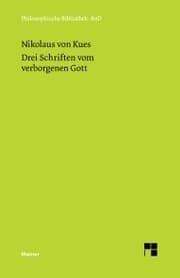 Cover von Drei Schriften vom verborgenen Gott