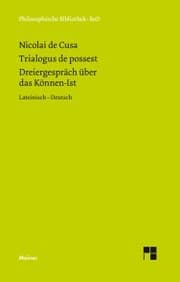 Cover von Trialogus de possest. Dreiergespräch über das Können-Ist