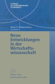 Cover von Neue Entwicklungen in der Wirtschaftswissenschaft