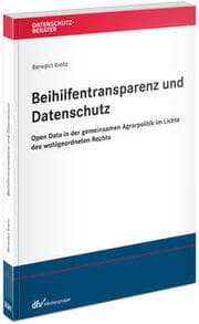 Cover von Beihilfentransparenz und Datenschutz