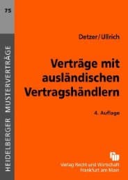 Cover von Verträge mit ausländischen Vertragshändlern