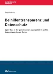 Cover von Beihilfentransparenz und Datenschutz
