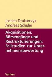 Cover von Akquisitionen, Börsengänge und Restrukturierungen: Fallstudien zur Unternehmensbewertung
