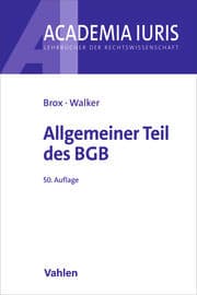 Cover von Allgemeiner Teil des BGB