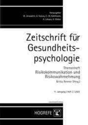 Cover von Zeitschrift für Gesundheitspsychologie 2/2003