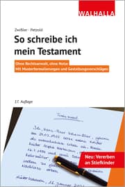 Cover von So schreibe ich mein Testament