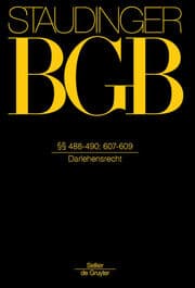 Cover von §§ 488-490; 607-609