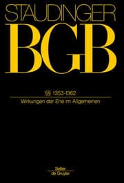 Cover von Staudinger BGB §§ 1353-1362