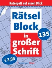 Cover von Rätselblock in großer Schrift 135