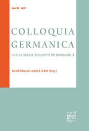 Cover von Colloquia Germanica 54,1