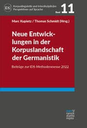 Cover von Neue Entwicklungen in der Korpuslandschaft der Germanistik