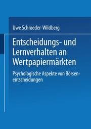 Cover von Entscheidungs- und Lernverhalten an Wertpapiermärkten