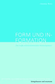 Cover von Form und In-Formation
