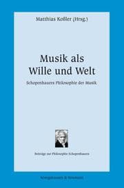 Cover von Musik als Wille und Welt